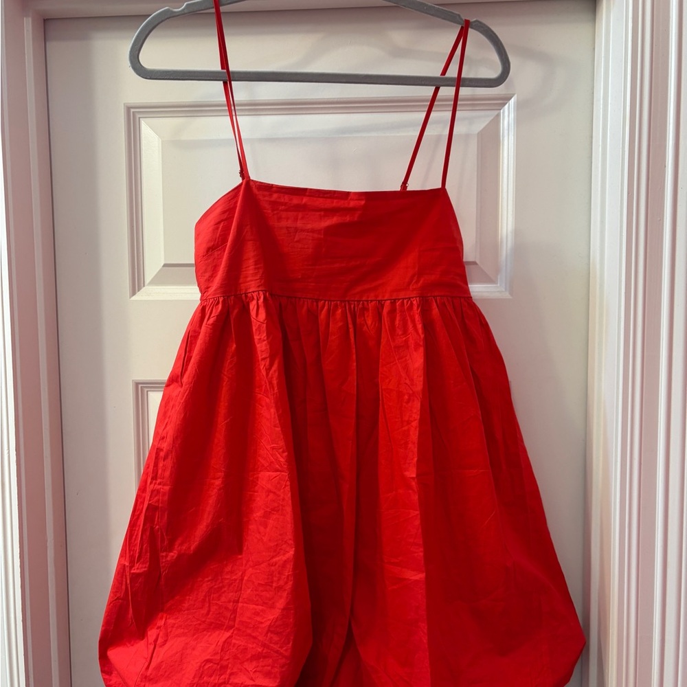 Nordstrom Rack Red Spaghetti Strap Bubble Dress